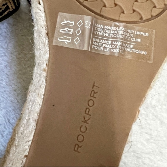Rockport Marah Espadrille Geometric Print Wedge Sandals - Size 10 - Picture 10 of 14